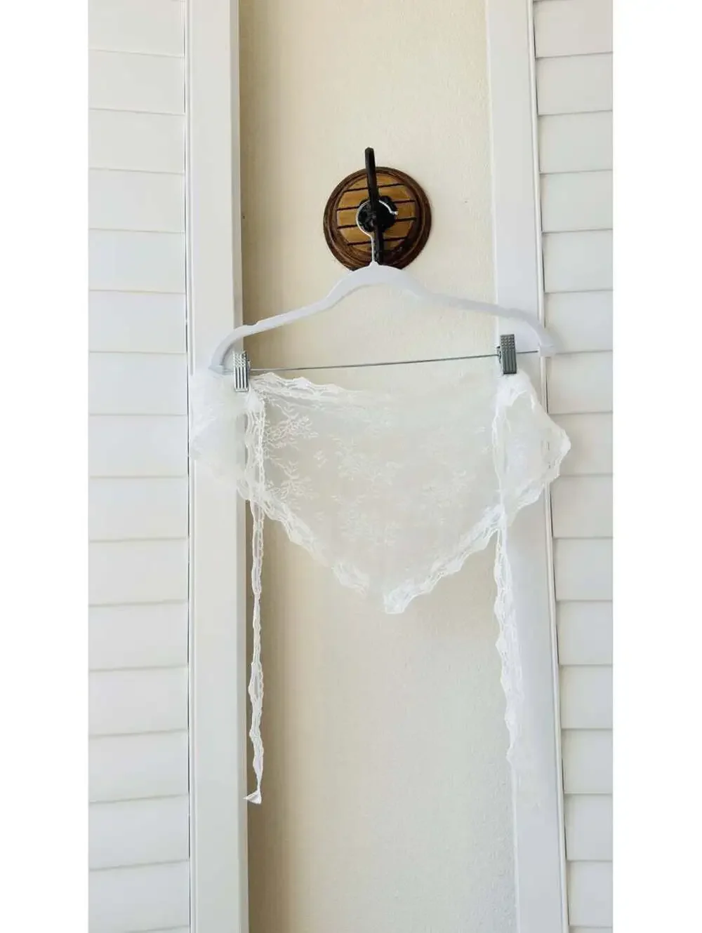Floral Lace Triangle Hair Scarf Bandana [COPY]
